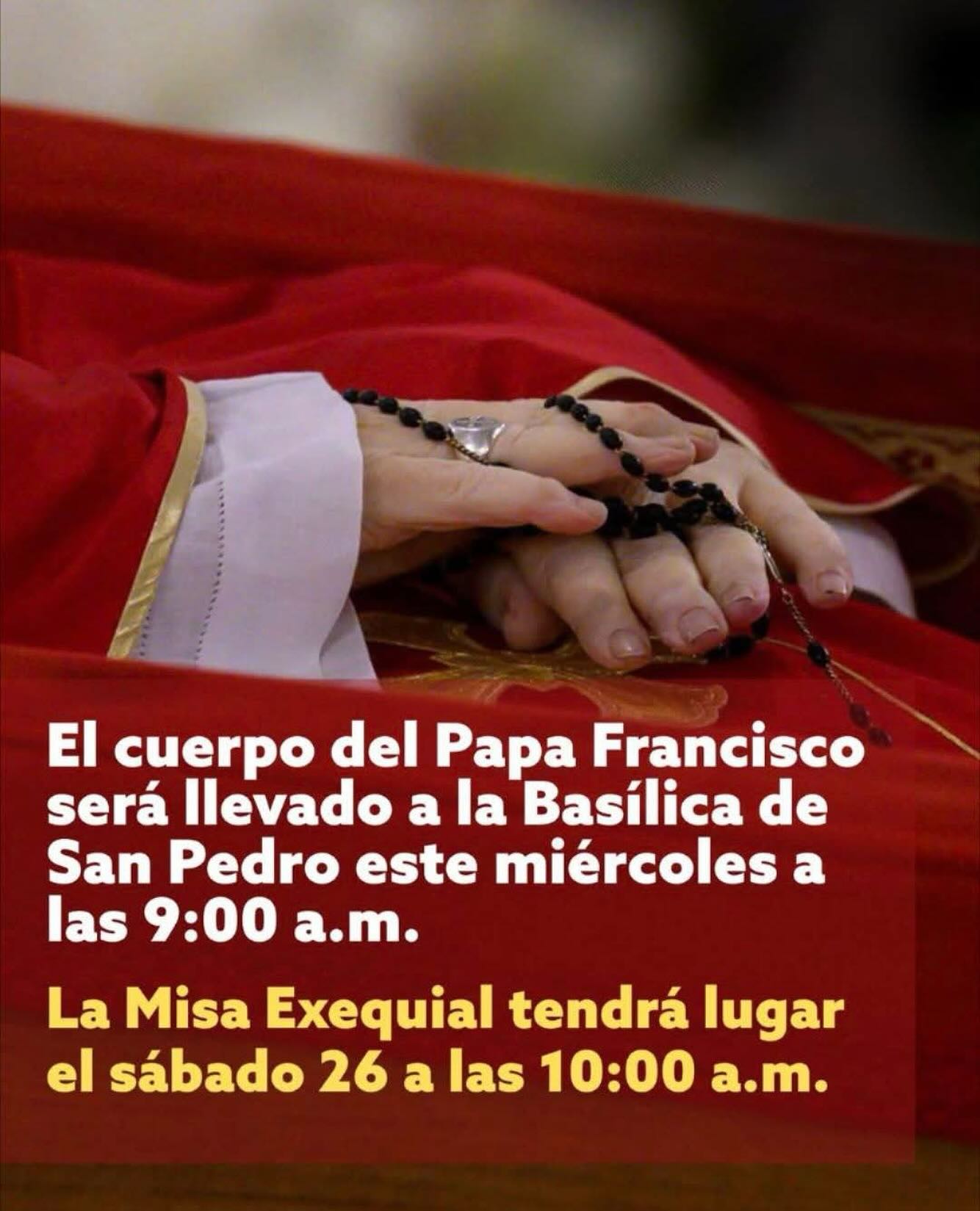 DESPEDIMOS AL PAPA FRANCISCO